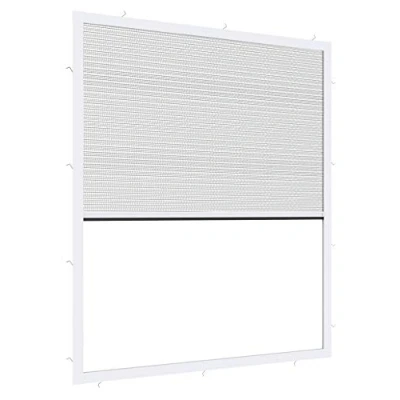 Afbeelding van Windhager Expert geplooide venster Ultra Flat, insectenbescherming voor ramen, vliegengaas, muggenbescherming, zelfbouwpakket 130 x 150 cm, wit, 03244
