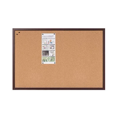 Afbeelding van Bi Office Earth Executive Prikbord met 22mm Houten Omlijsting, Kleur Kersen, 600x450 mm