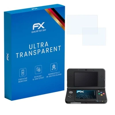Afbeelding van atFoliX Schermbeschermer compatibel met Nintendo New 3DS 2015 Beschermfolie, ultra helder FX Schermfolie (Set van 3)