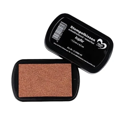 Afbeelding van Ideen mit Herz Stempelkussen, sneldrogend, waterbestendig, 7,5 cm x 4,3 (koper)