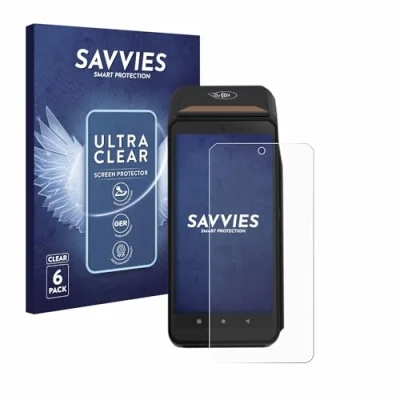 Afbeelding van Savvies Screenprotector voor ingenico Axium DX8000 Folie Beschermfolie transparant (6 Stuks)