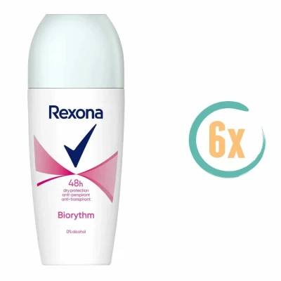 Afbeelding van 6er Pack REXONA Women Deodorant &quot;Biorythm&quot; Roll on 50 ml