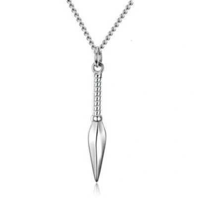 Afbeelding van Speerpunt Heren Ketting met Hanger Goud Zilver kleurig Kettingen Cadeau voor Man Mannen Cadeautjes