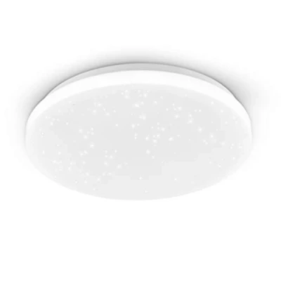 Afbeelding van EGLO plafondlamp POGLIOLA S, Ø 31 cm, kristaleffect led plafondarmatuur, 1 lichtbron woonkamerlamp van staal en kunststof, lamp wit, kinderkamerlamp, keukenlamp, bureaulamp, ganglamp plafond
