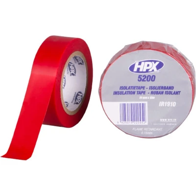 Afbeelding van HPX PVC isolatietape Rood 19mm x 10m IR1910 120 stuks