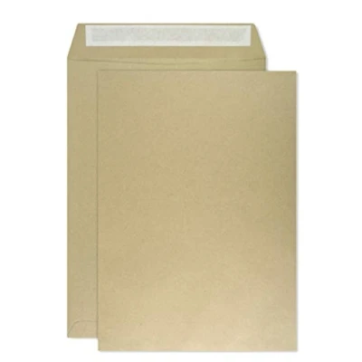 Afbeelding van Netuno 250 bruine B4 enveloppen 250x353mm rechte klep zelfklevend zonder venster 100g voor het verzenden van facturen folders belastingaangiften brochures