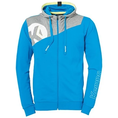 Afbeelding van Kempa Core 2.0 Hood Jacket Kempablauw Donker Grijs Melange Maat 4XL