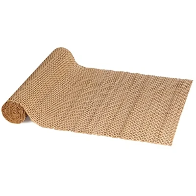 Afbeelding van BambooMN Natuurlijke bruine string bamboe latje tafelloper, huisdecoratie, 13&quot; x 70&quot; 1 stuk