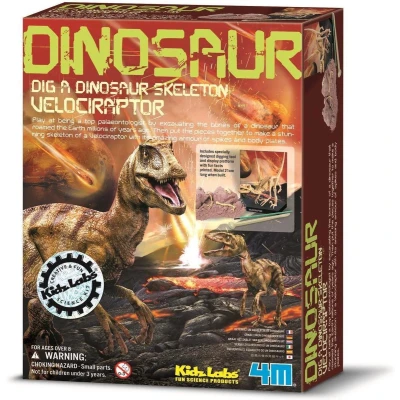 Afbeelding van 4M Kidzlabs Graaf je Dinosaurus op Velociraptor
