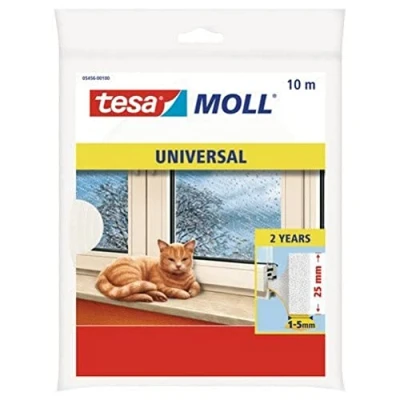 Afbeelding van Tochtstrip Tesa Moll 05456 universeel 25mmx10m wit