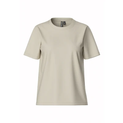 Afbeelding van Pieces Pcria Solid TEE Tshirt basic, Dames, Maat: XS, Birch