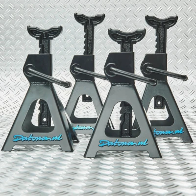 Afbeelding van Datona Assteunen Autoset 2 Ton 4 Stuks Mat zwart
