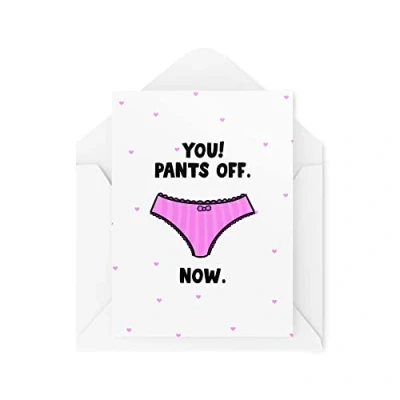 Afbeelding van Funny Couples Card You! Pants Off Now Husband Wife Cards Valentines Vriendin Vriendje Getrouwde Kaarten Verjaardag CBH1458