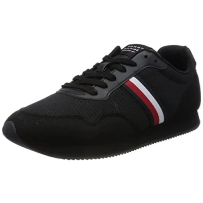Afbeelding van Tommy Hilfiger Core Lo Runner Sneaker voor heren, Zwart, 40 EU