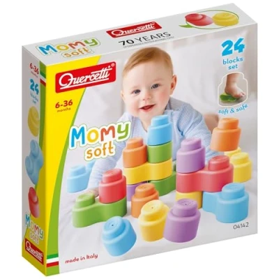 Afbeelding van Quercetti Momy Soft Bouwblokken, 24dlg.