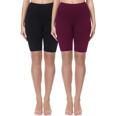 Afbeelding van Be Mammy MS MS10 200 LE 2P 2Pack Dames Zwangerschapsleggings Leggings Sport Vrijetijdsbroek Kort Katoen Sporbroek Yogabroek Zwart/Wijn XS
