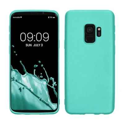 Afbeelding van kwmobile telefoonhoesje geschikt voor Samsung Galaxy S9 Hoesje smartphone Back cover in metallic turquoise