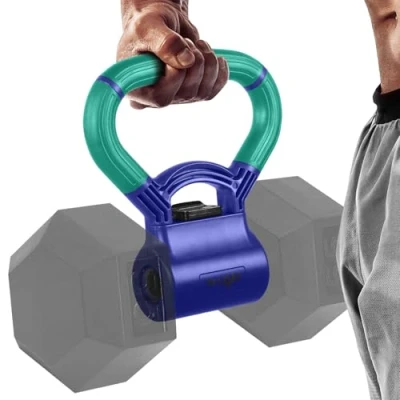 Afbeelding van Yes4All TPH9 Kettlebell Grip, Teal en Blauw, zet halters om in kettlebells
