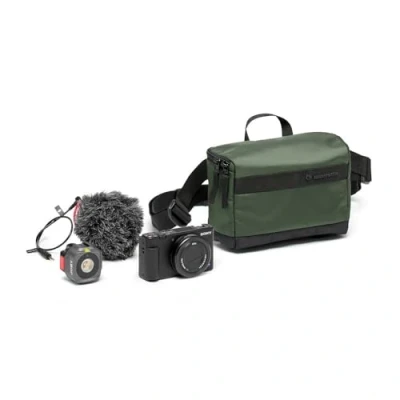Afbeelding van Manfrotto Street Belt Bag, Heuptas, voor Spiegelloze Camera, Vlogging Kit, Schouder Camera Tas, Fotografie Accessoires Content Creator, Kleur Groen