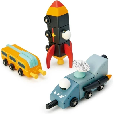 Afbeelding van Tender Leaf Toys Speelset Space Race Junior Hout 9 delig