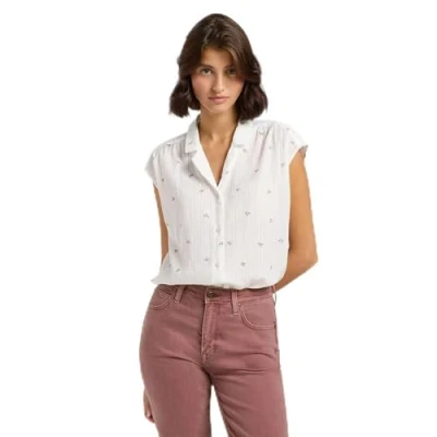 Afbeelding van Lee CAP Sleeve Regular FIT Overhemdblouse, Dames, Maat: 42, Grove floral