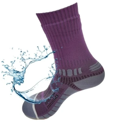 Afbeelding van Kadem® Waterdichte Sokken Watersport Winter Sport Camping Vissen Trekking Trail Zeilen Wandelen Golf Hardloopsokken Fietssokken Rafting Wudu Mest Corap Roeien Walking Outdoor Sokken, lila,