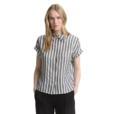 Afbeelding van TOM Tailor Overhemdblouse, Dames, Maat: 36, Offwhite navy vertical stripe