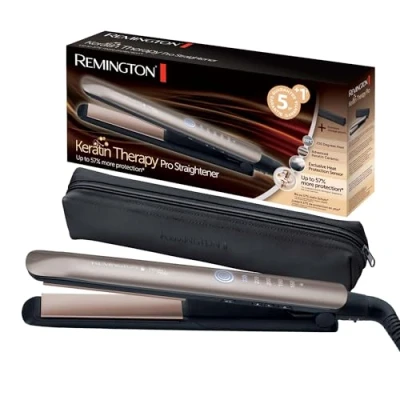 Afbeelding van Remington Stijltang Keratin Therapy (Met Hittebechermende Sensor, Beschermend Tegen Schade, Keramische coating, 5 temperatuur instellingen) S8593
