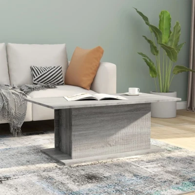 Afbeelding van Salontafel 102x55,5x40 cm bewerkt hout grijs sonoma eikenkleur