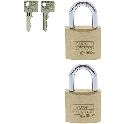 Afbeelding van Burg Wächter Duo 222 30 SB Hangslot, set van 2, 5 mm beugeldikte, 4 sleutels,