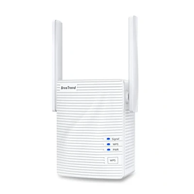 Afbeelding van BrosTrend 1200 Mbit/s WLAN repeater, AC1200 Dual versterker, wifi, WPS eenvoudige installatie, LAN poort, werkt met alle routers (ondersteunt Telekom Magenta Entertain TV/router niet)