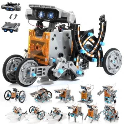 Afbeelding van KIDWILL Solar Robot Kit voor Kinderen, 14 in 1 Educatief STEM Wetenschap Speelgoed, Zonne energie Building DIY Montage Batterij Werkende Robotic Set Tieners en