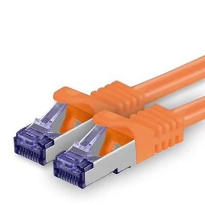 Afbeelding van Cat.7 Ethernet Cable Gigabit LAN Netwerkkabel RJ45 3m oranje 1 stuk Cat7 kabel Patchkabel (SFTP/PIMF/LSZH) ruwe 10 Gb/s met Rj 45 connector Cat.6a x 3 meter