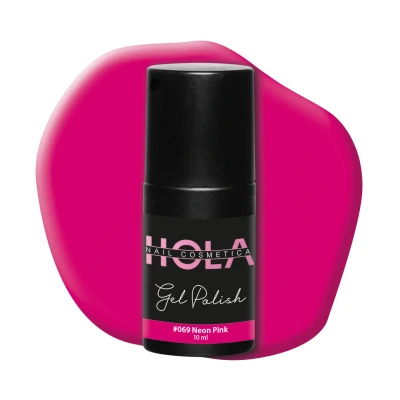 Afbeelding van Gellak #069 Neon Pink 10ml roze Gelnagellak Hola