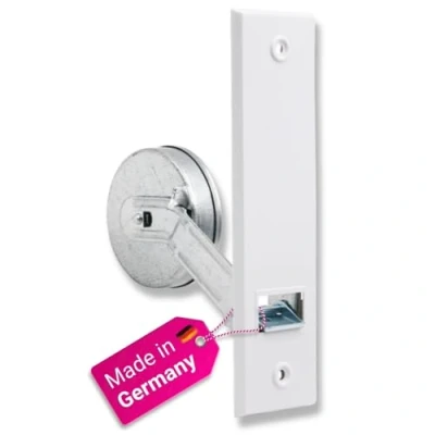 Afbeelding van ROLLLRA Riemwikkelaar incl. afdekplaat gatafstand 160mm tot 5m riem (voor 20 24mm band) voor rolluiken inbouw inlaatriemwinder [10160]