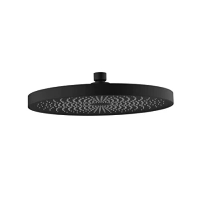 Afbeelding van WENKO Softwater douchekop, regendouchekop, universele sproeier, spatarm en stil in de functie, super zacht water dankzij meer sproeiers op douchekop Ø 26 cm, ABS zwart mat