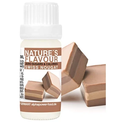 Afbeelding van Flavour Drops Schweizer Nougat Flavdrops I Natürliches Flave Aroma Geschmacks Tropfen Backaroma &amp; Lebensmittelaroma, Zuckerfrei flüssiger Süßstoff, liquid Konzentrat