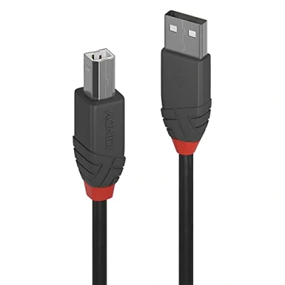 Afbeelding van Lindy 36677 USB kabel 10 m 2.0 A B Zwart, Grijs, Rood