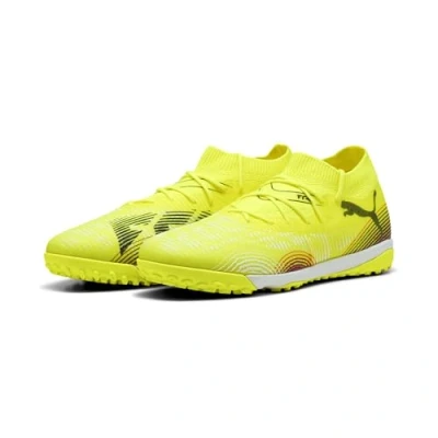 Afbeelding van Puma Future 8 Match Voetbalschoenen voor kunstgras, Heren, Maat: 42, Yellow alert/black/sun struck Textiel/ synthetisch