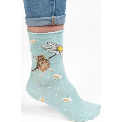 Afbeelding van Wrendale Sokken Muis &#039;Oops a Daisy&#039; Mouse socks
