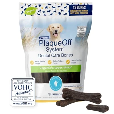 Afbeelding van ProDen PlaqueOff Dental Bones Vegetable Fusion (13 stuks 485 gram) voor honden, slechte adem, tandplak, tandsteen