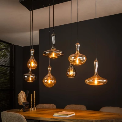 Afbeelding van Fraaai Sura hanglampen mix 7L Glas