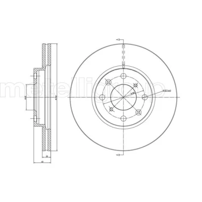 Afbeelding van Remschijf METELLI 23 0908C