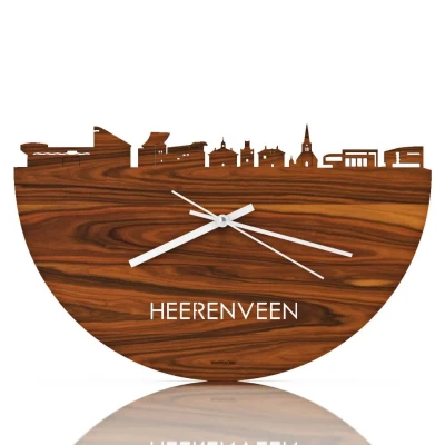 Afbeelding van Skyline Klok Heerenveen Palissander