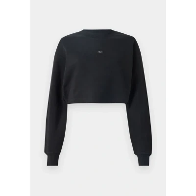 Afbeelding van Calvin Klein Jeans Label Short Crewneck Sweater, Dames, Maat: Medium, Black