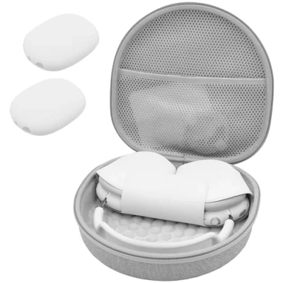 Afbeelding van ProCase Reishoofdtelefoonhoes voor Nieuwe AirPods Max, Hardshell Koffer met Gaasvak, Case Max en Andere Accessoires Grijs