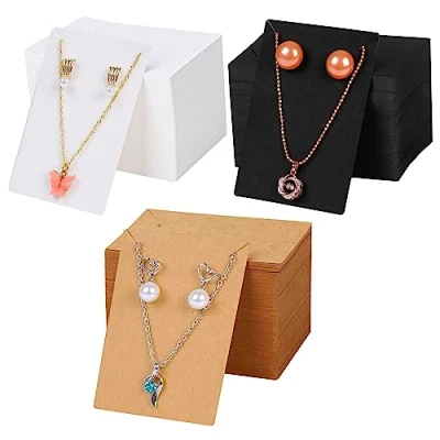 Afbeelding van Belle Vous Ketting en Oorbel Display Kaarten (360 Pak) Hobby Papier Sieraden Houder Blanke voor DIY Sieraden, Oor Knopjes Kettingen