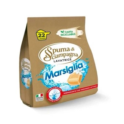 Afbeelding van 6x Spuma Di Sciampagna Wasmiddelpoeder, Marsiglia, 22 wasladingen 990 g + Italian Gourmet Polpa 400