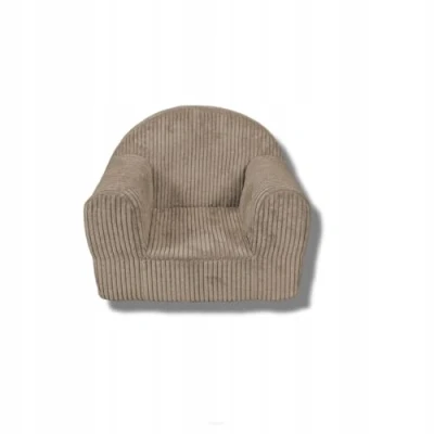 Afbeelding van FORTSLINE Kinderstoel vanaf 1 jaar, knuffelstoel, 40 x 33 39 cm, kinderstoel, babystoel, mini in corduroy, kinderfauteuil, gecertificeerd volgens Oeko Tex, vele kleuren, bruin