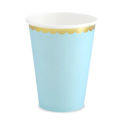 Afbeelding van PartyDeco Bekertjes Blauw (6 st 220 ml)